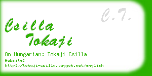 csilla tokaji business card